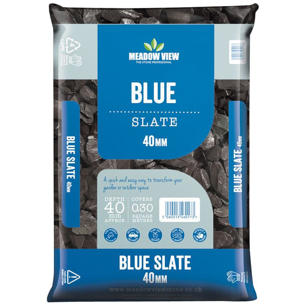 Blue Slate 40mm 25 kg bag "The Gardeners Paradise"