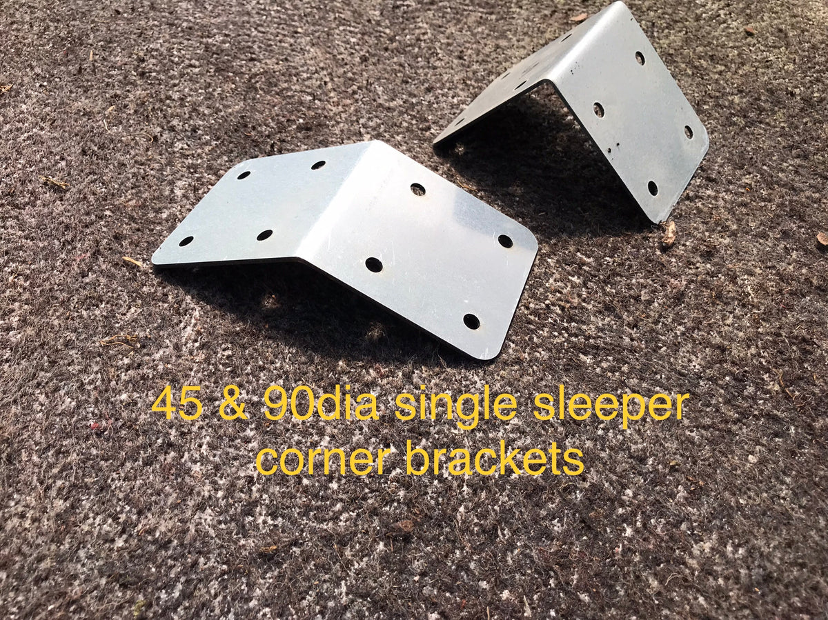 45° Galvanised Steel Angled Corner Bracket
