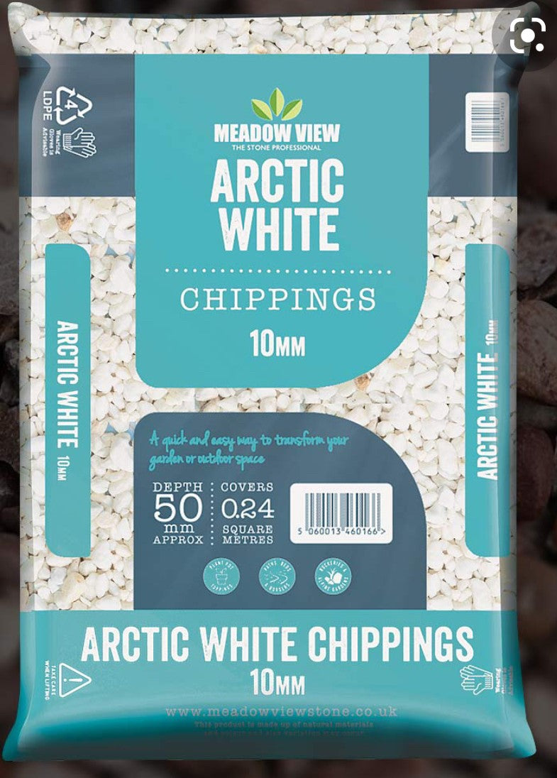 Arctic White Chipping 20mm - 20kg